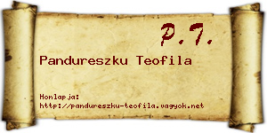 Pandureszku Teofila névjegykártya
